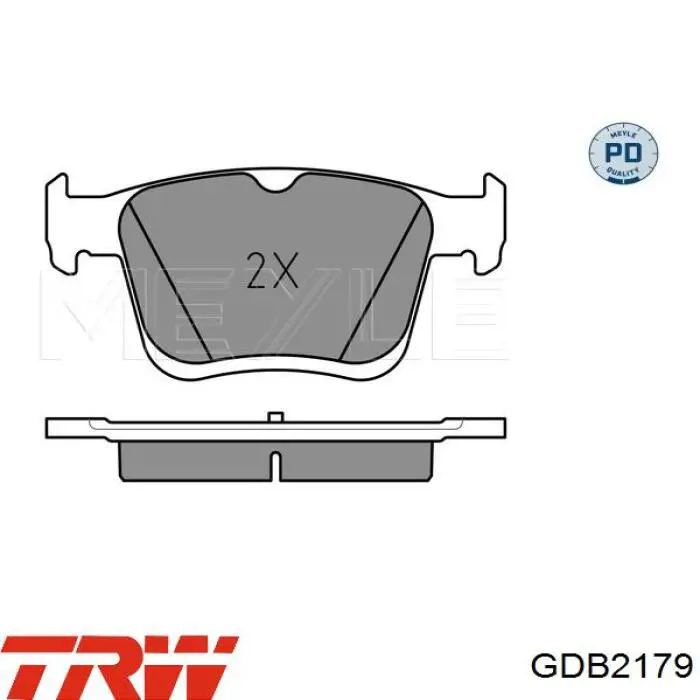Купити GDB2179 TRW Задні колодки