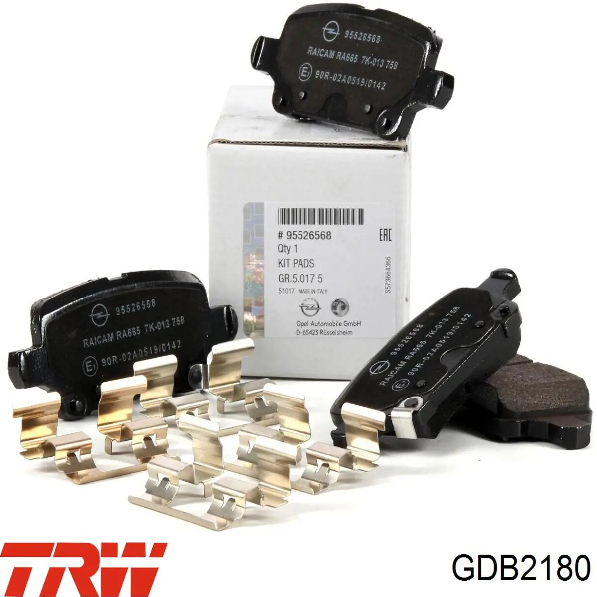 Задні гальмівні колодки GDB2180 TRW