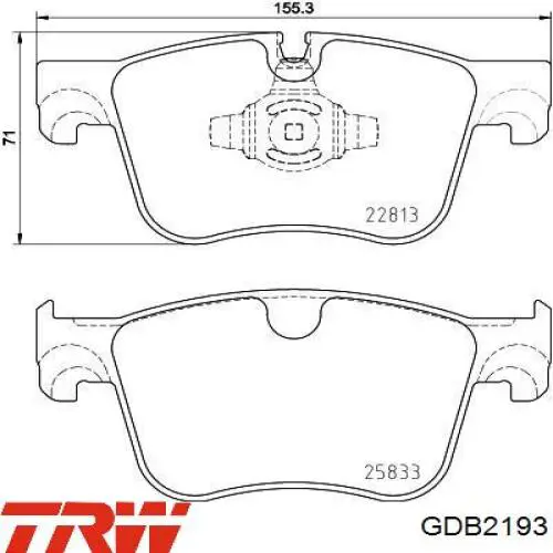 Тормозні колодки TRW GDB2193