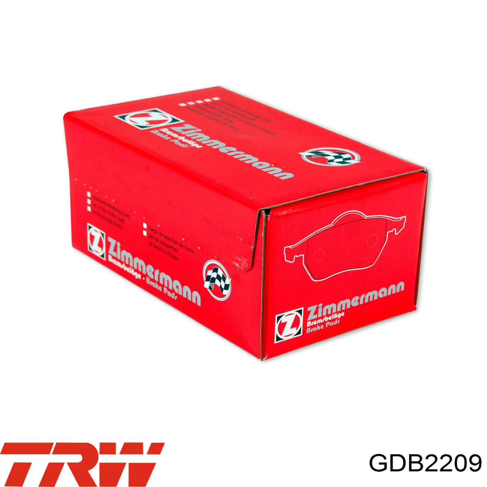 GDB2209 TRW Колодки гальмівні задні, дискові