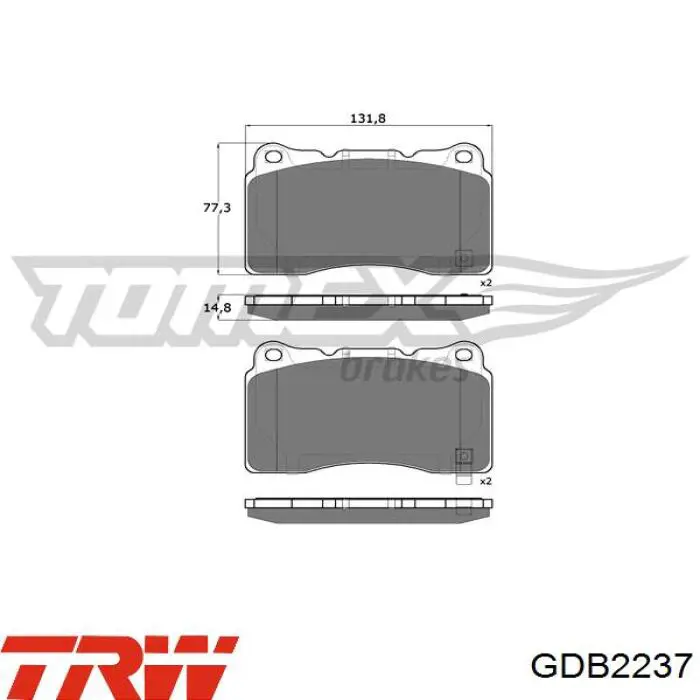 B111903 Denckermann Передні гальмівні колодки