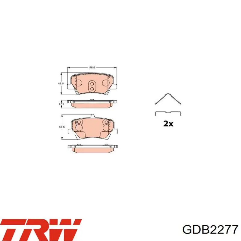 Задні гальмівні колодки ADF124232 Blue Print