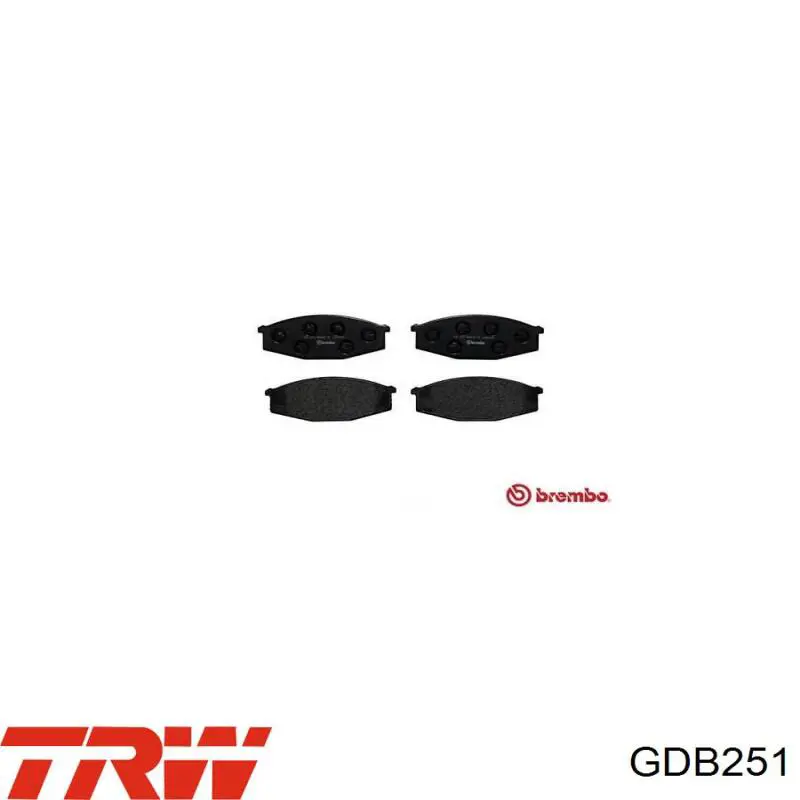 Передні тормозні колодки GDB251 TRW