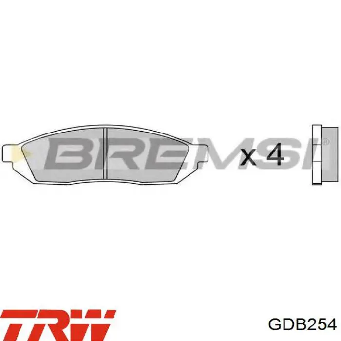 Гальмівні колодки TRW GDB254 ціна, від 13.54 USD