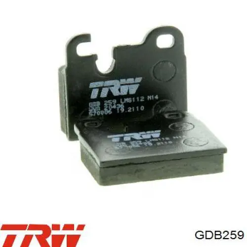 GDB259 TRW колодки гальмові задні, дискові