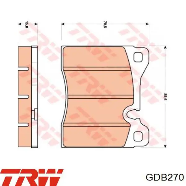 Колодки гальмівні передні, дискові 0060736180 Fiat/Alfa/Lancia