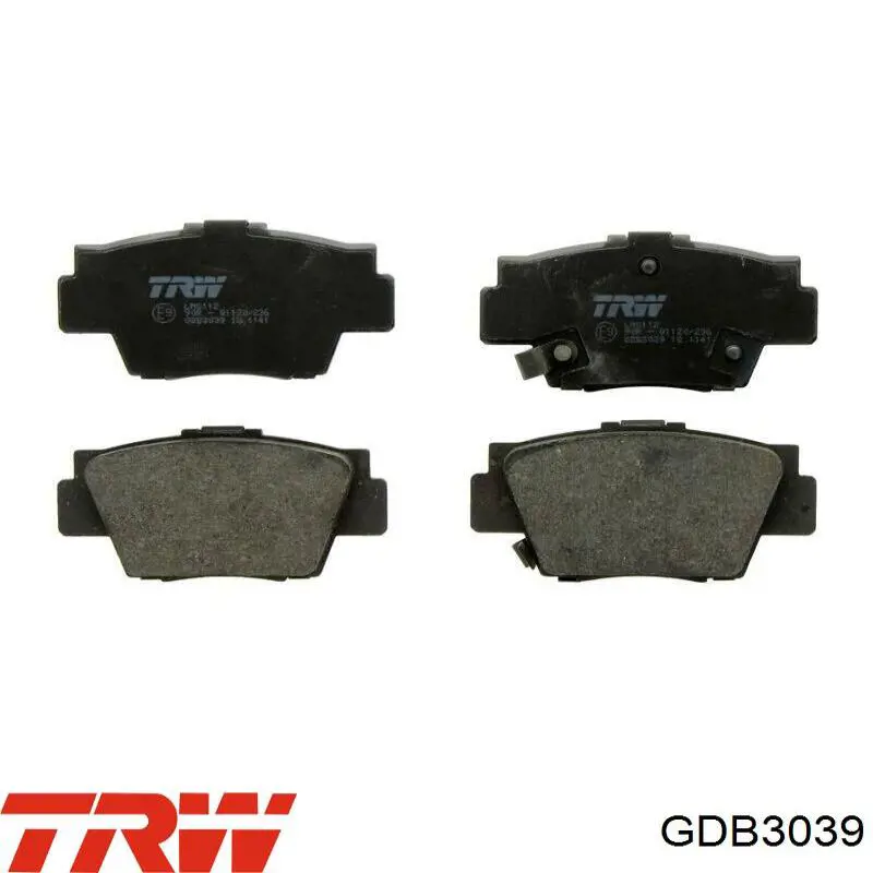 GDB3039 TRW Колодки гальмівні задні, дискові