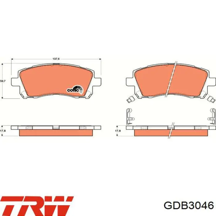 Тормозні колодки TRW GDB3046