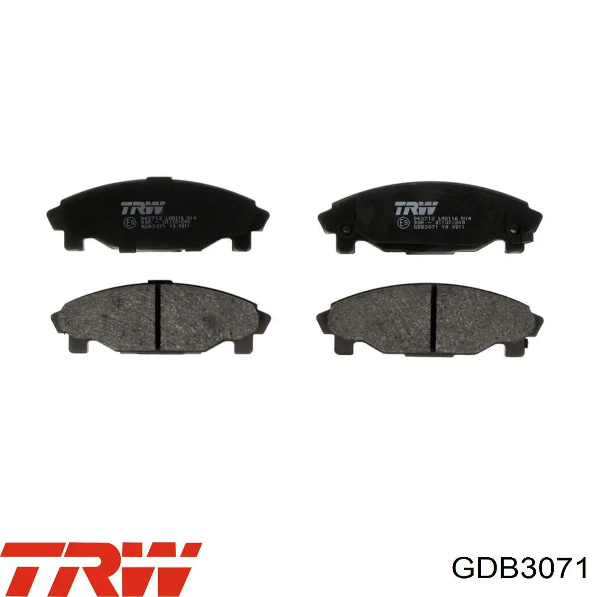 GDB3071 TRW колодки гальмівні передні, дискові