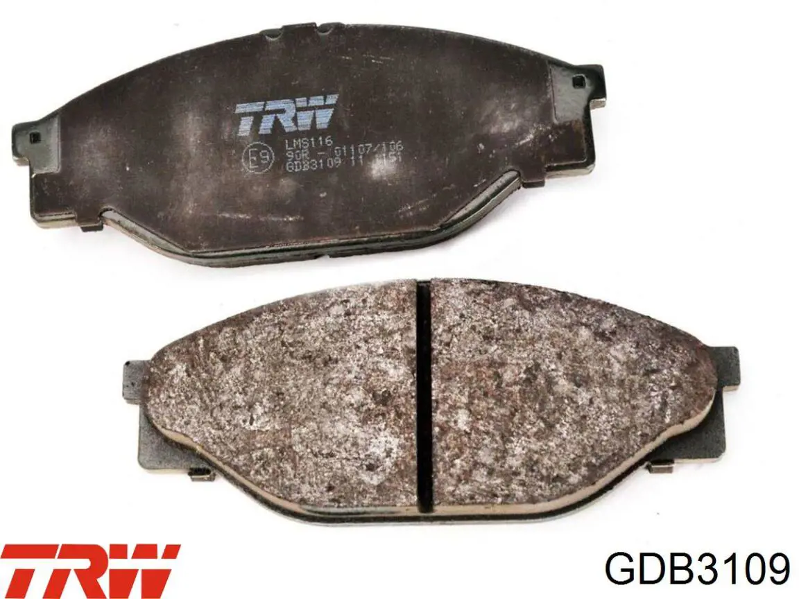 Купити GDB3109 TRW Колодки гальмівні передні, дискові