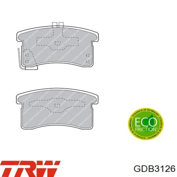 Гальмівні колодки TRW GDB3126 ціна, від 17.11 USD
