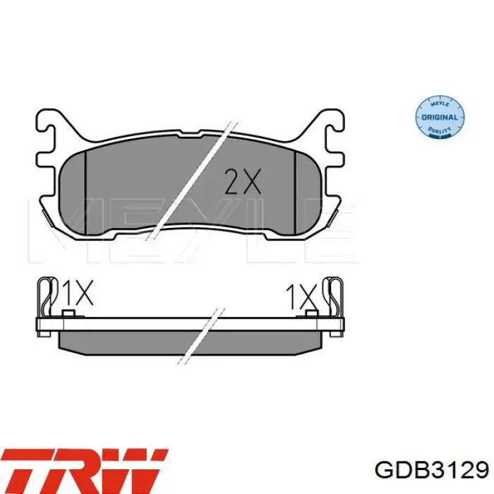 Колодки гальмові задні, дискові GDB3129 TRW