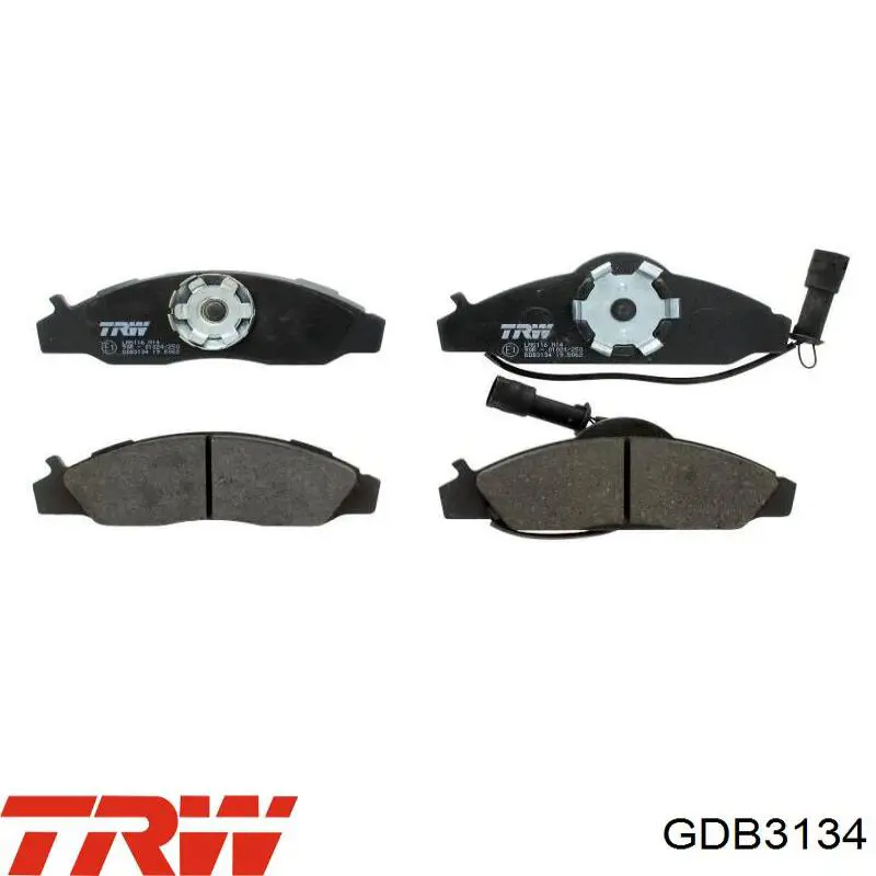 GDB3134 TRW колодки гальмівні передні, дискові