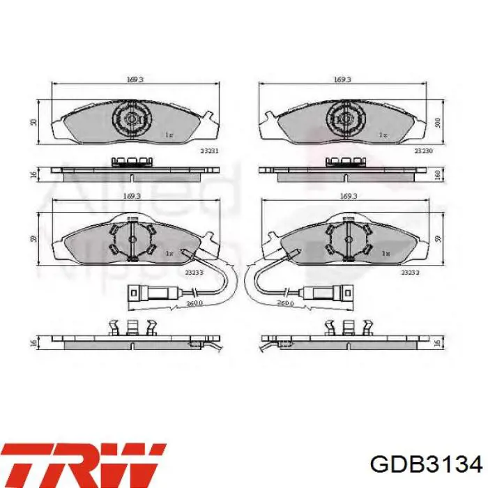 Тормозні колодки TRW GDB3281