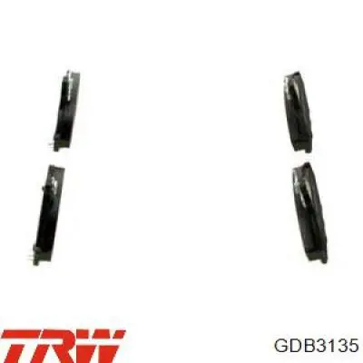 Задні гальмівні колодки TRW GDB3135 ціна, від 21.56 USD