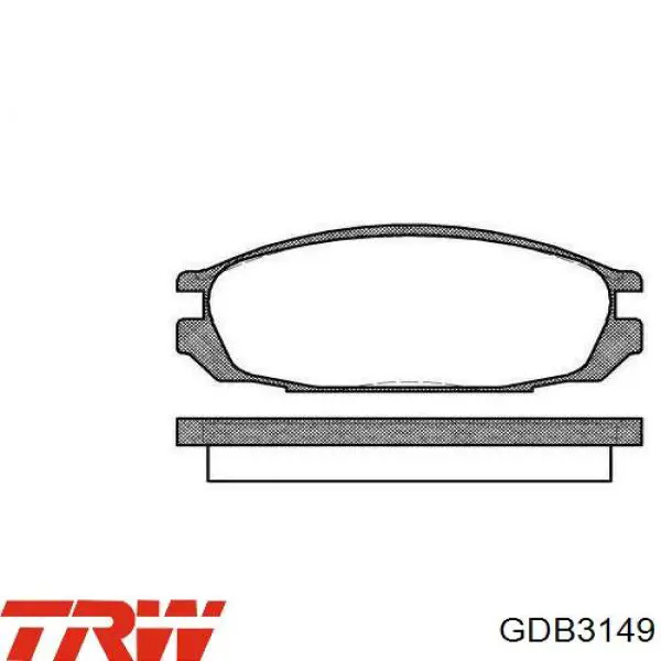 Колодки гальмівні передні, дискові GDB3149 TRW