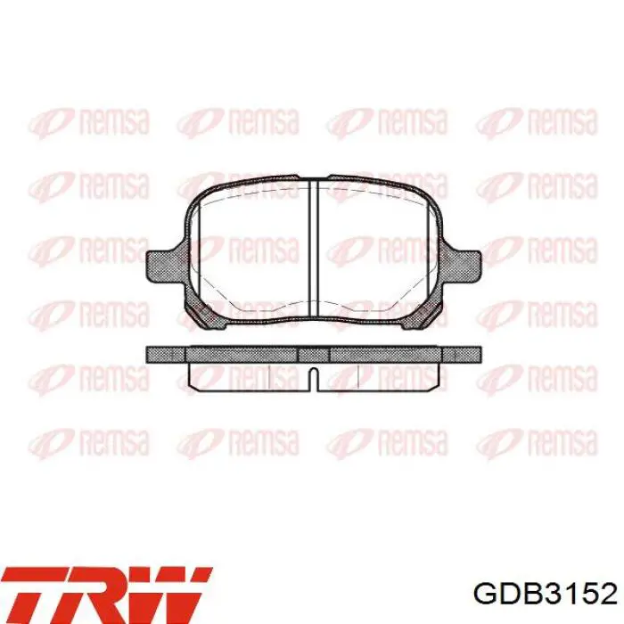 GDB3152 TRW колодки гальмівні передні, дискові