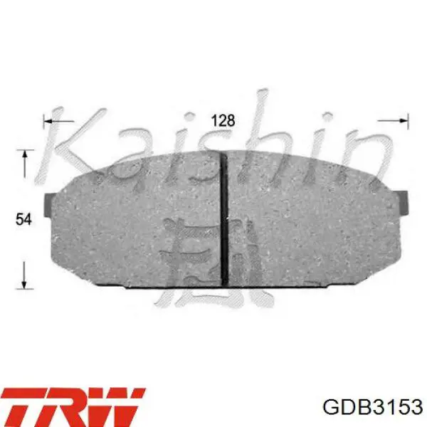 Передні тормозні колодки GDB3153 TRW