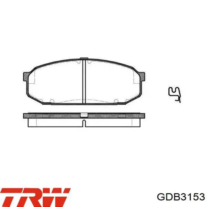Гальмівні колодки TRW GDB3153 ціна, від 10.73 USD