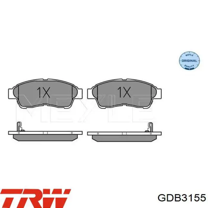 Гальмівні колодки TRW GDB3155 ціна, від 25.60 USD