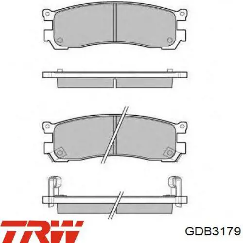 GDB3179 TRW колодки гальмові задні, дискові