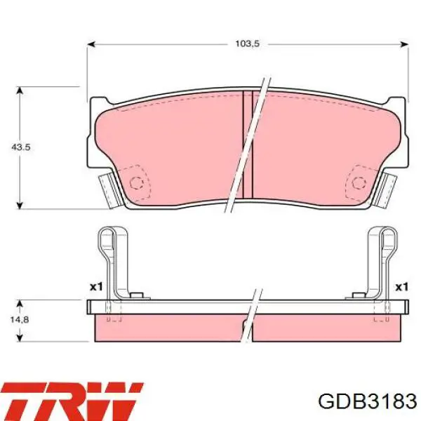 Колодки гальмівні передні, дискові GDB3183 TRW