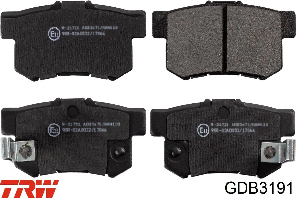 Задні гальмівні колодки TRW GDB3191 ціна, від 16.35 USD