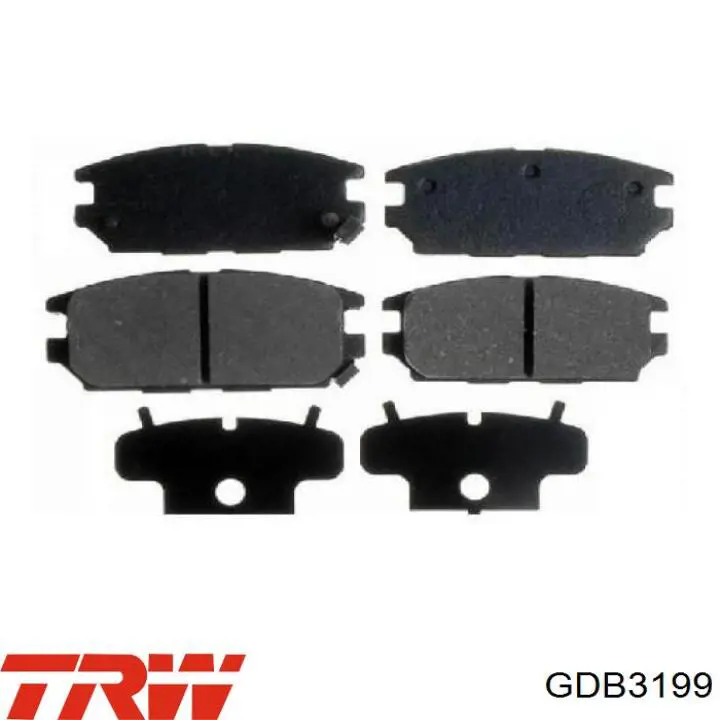 Задні гальмівні колодки GDB3199 TRW