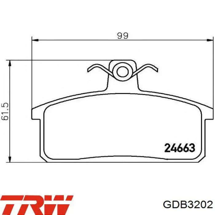 Тормозні колодки TRW GDB3202