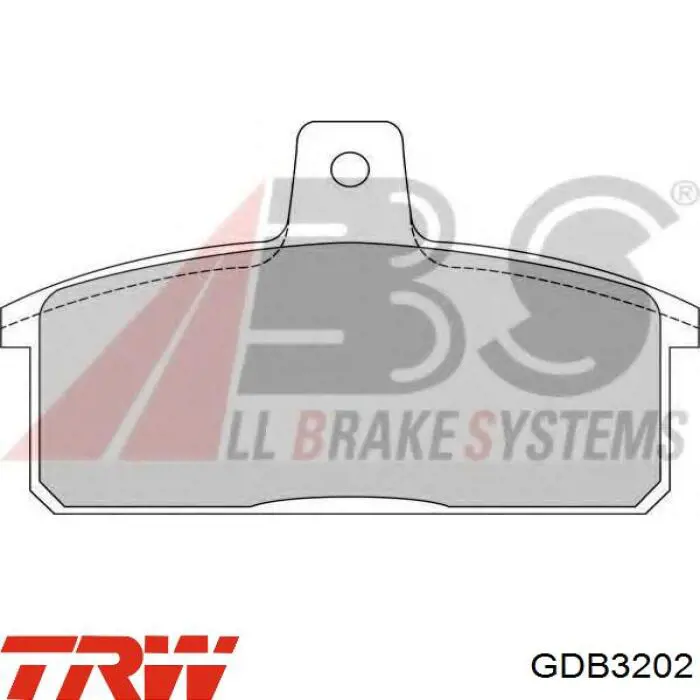 Купити GDB3202 TRW Колодки гальмівні передні, дискові
