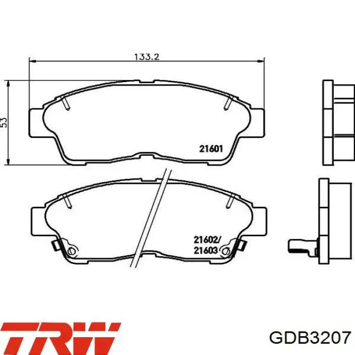 Гальмівні колодки TRW GDB3207 ціна, від 19.05 USD