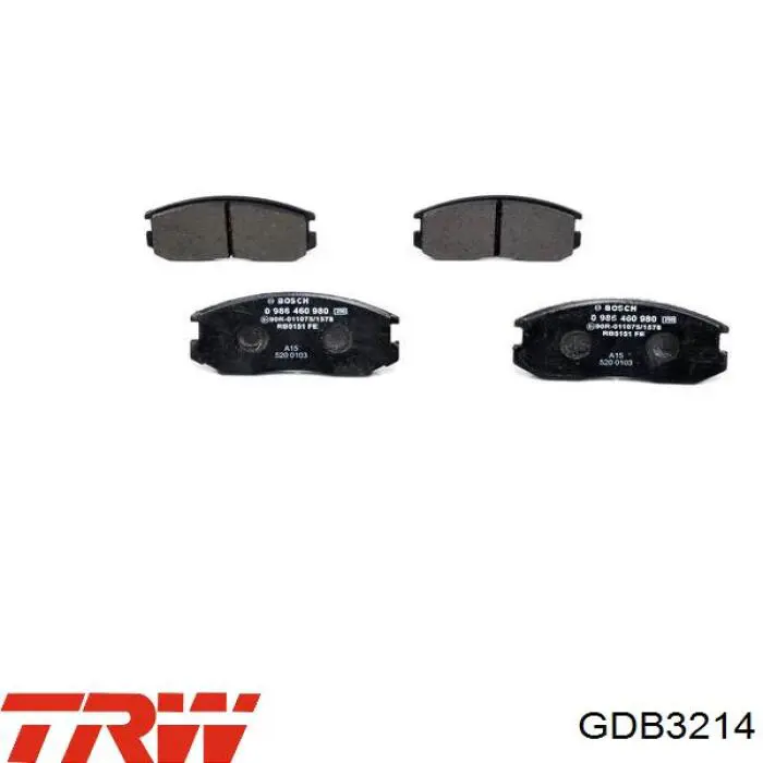 Купити GDB3214 TRW Колодки гальмівні передні, дискові