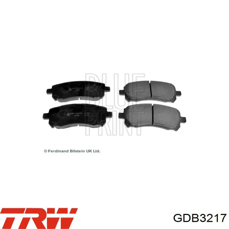 Купити GDB3217 TRW Колодки гальмівні передні, дискові