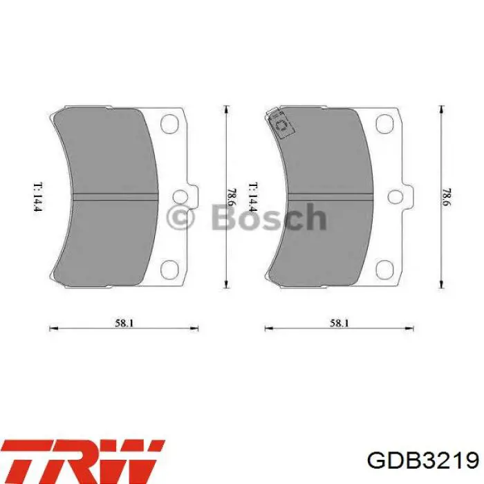 Передні тормозні колодки ADD64223 Blue Print