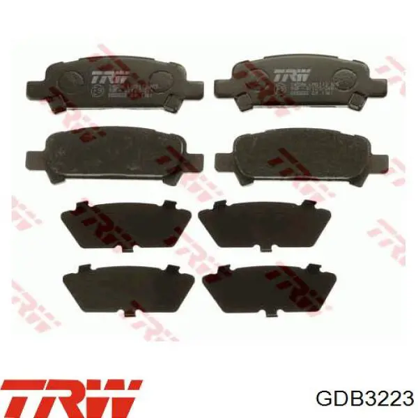 Задні гальмівні колодки TRW GDB3223 ціна, від 26.23 USD