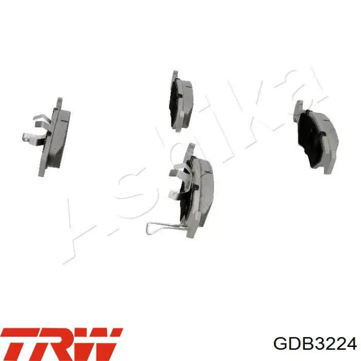 Передні тормозні колодки GDB3224 TRW