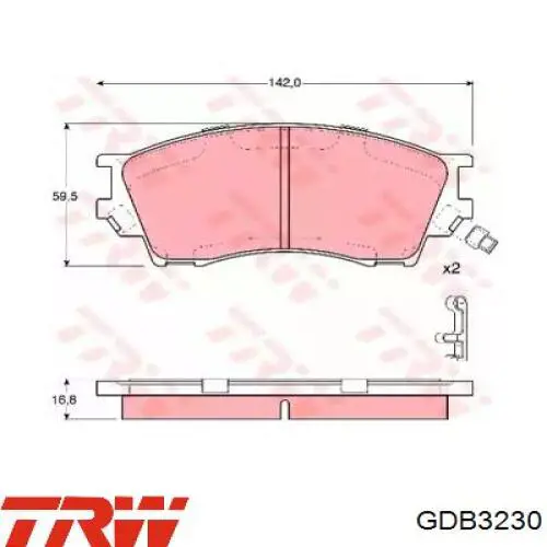 Тормозні колодки Mazda T0Y03323Z