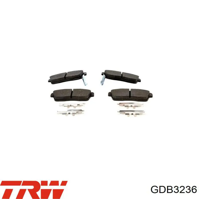 Передні тормозні колодки GDB3236 TRW