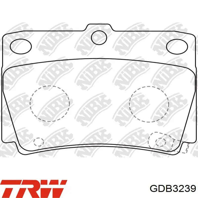 Купити GDB3239 TRW Задні колодки