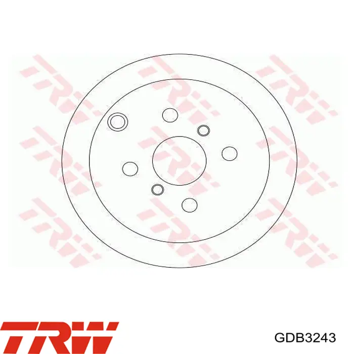 Купити GDB3243 TRW Задні колодки