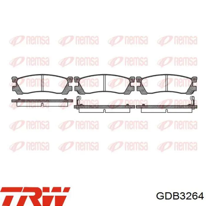 Колодки гальмові задні, дискові GDB3264 TRW