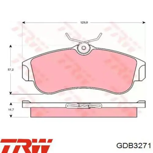Тормозні колодки TRW GDB3271