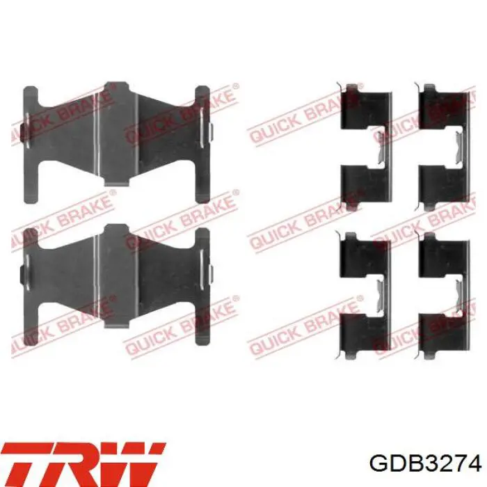 Задні гальмівні колодки TRW GDB3274 ціна, від 13.94 USD