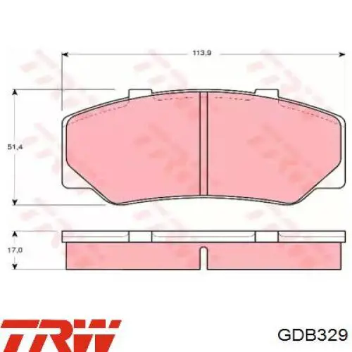 Купити GDB329 TRW Колодки гальмівні передні, дискові