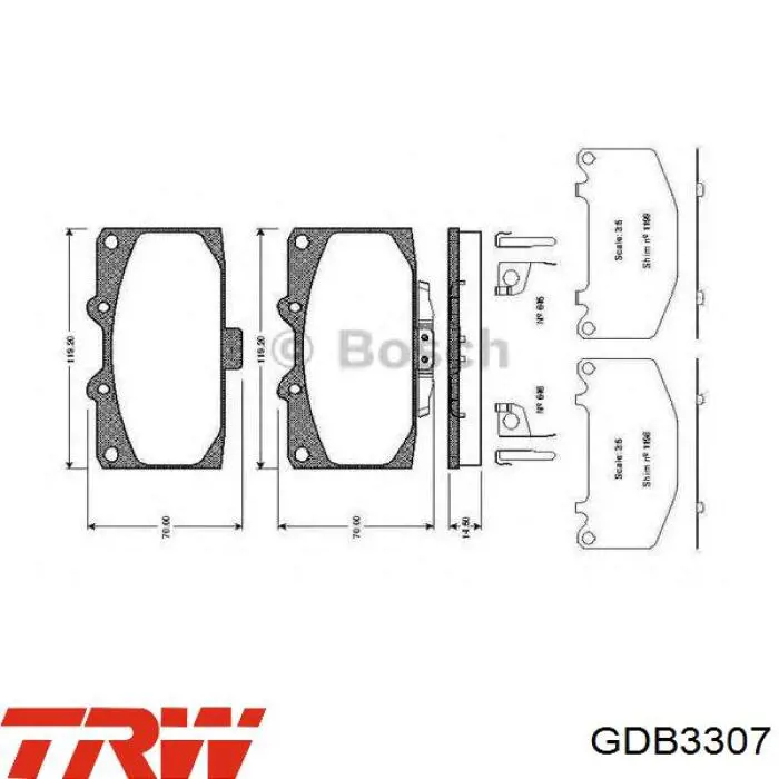Тормозні колодки TRW GDB3307