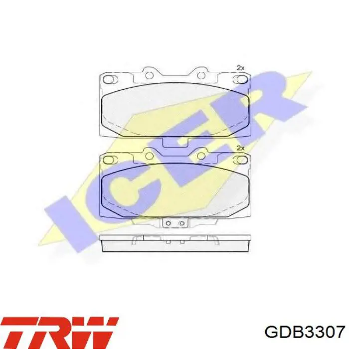 GDB3307 TRW Передні гальмівні колодки