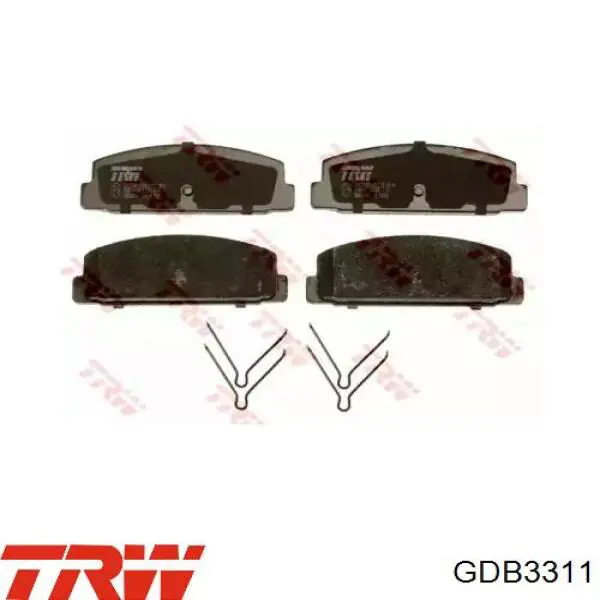 Задні гальмівні колодки GDB3311 TRW