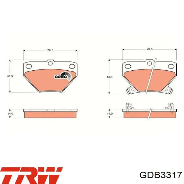 Тормозні колодки TRW GDB3317