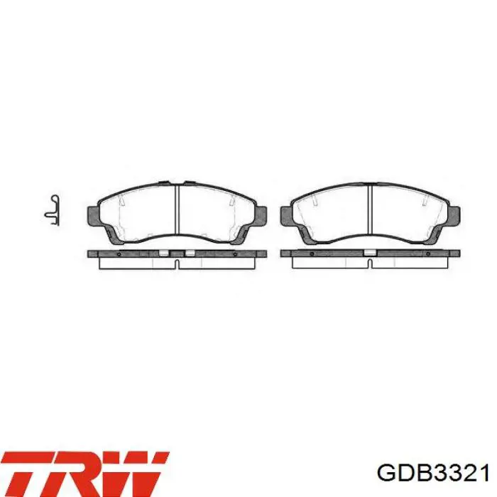 Гальмівні колодки TRW GDB3321 ціна, від 28.41 USD