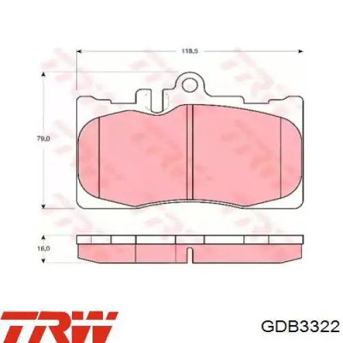 Тормозні колодки TRW GDB3322